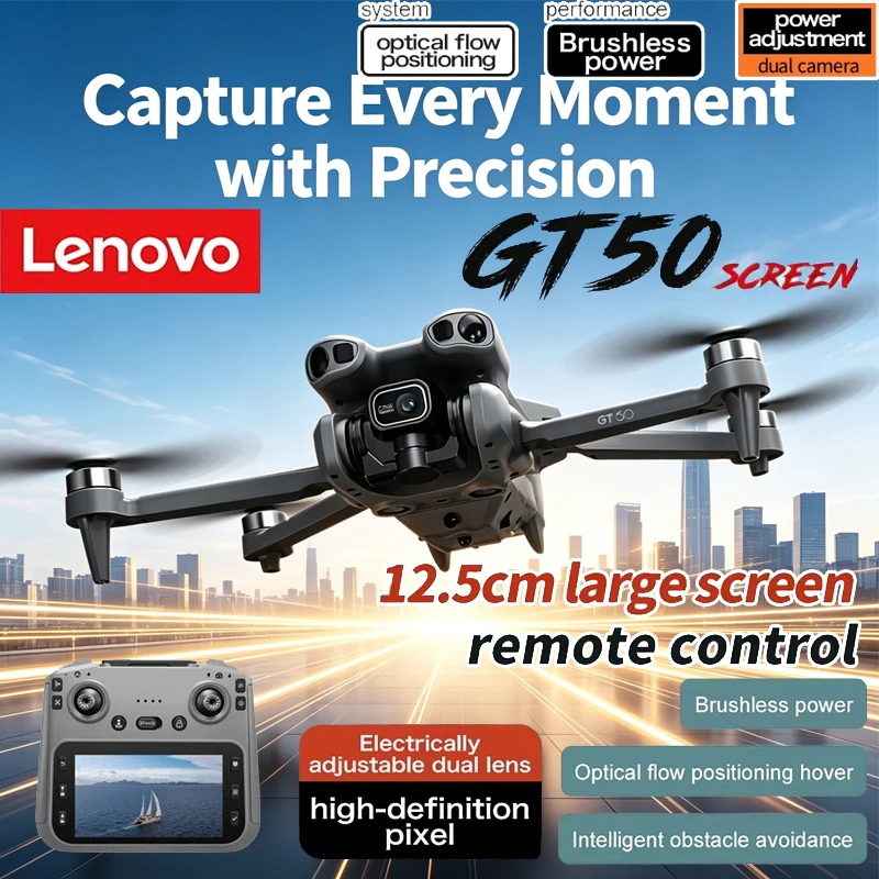 Drone Smart Rc Foldable - Lenovo GT50 HD Aerial Drone, Brushless