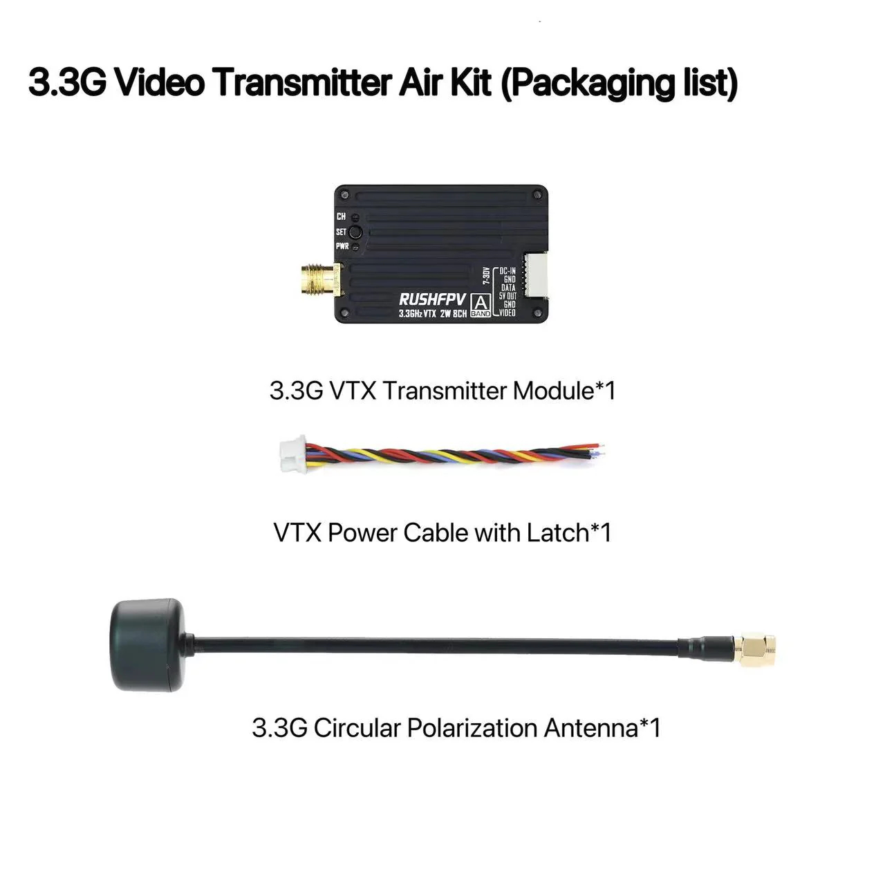 Drone Rc Airplane - RUSHFPV 3.3G 2W VTX Transmitter FPV