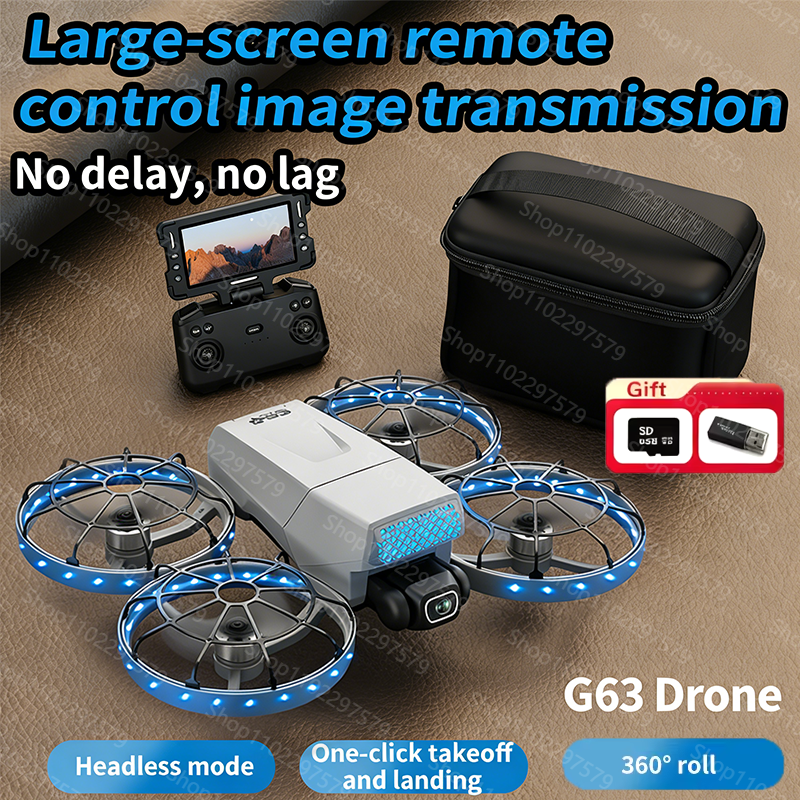 Drone Smart Rc Foldable - G63 RC Plane WIFI Optical Flow