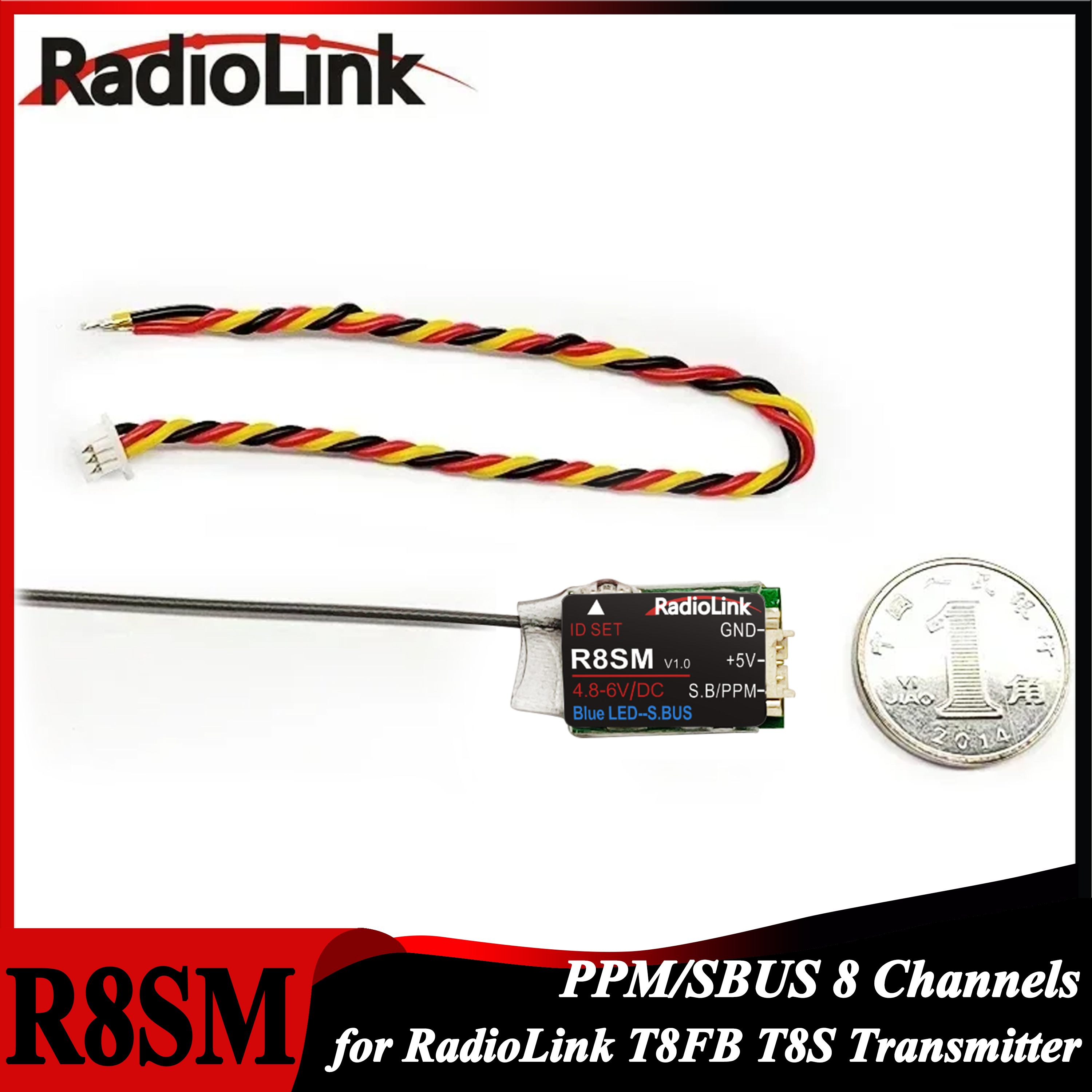 Drone Rc Transmitter And Receiver - Radiolink R8SM 8 Channels 2.4G Tiny