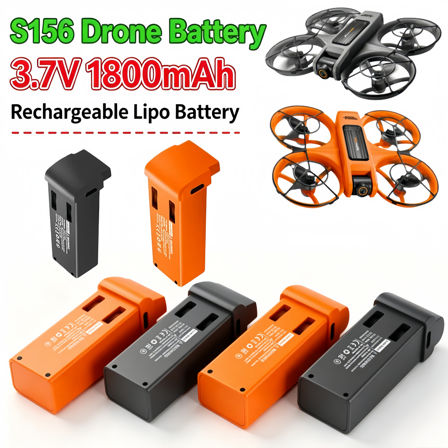 Drone Rc S156 - S156 3.7V 1800mAh Drone Battery Rechargeable