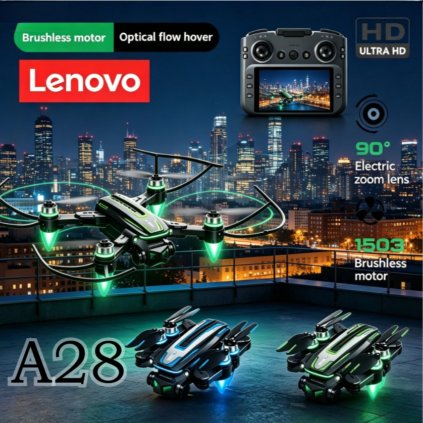 Drone Smart Rc Foldable - Lenovo A28 Professional Aerial Drone 4K