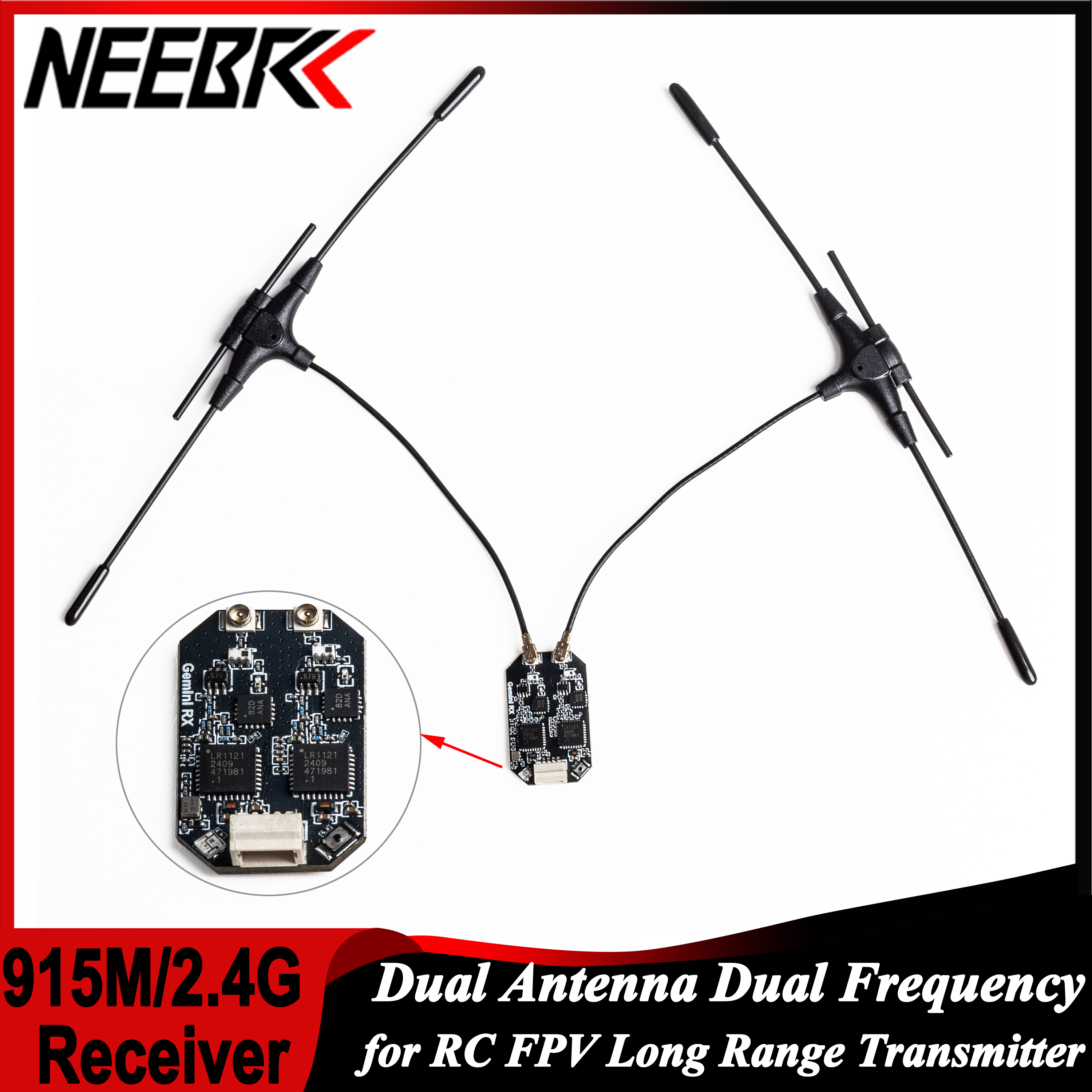 Quadcopter Frame - ELRS 915MHz/2.4GHz Gemini Dual Antenna Dual