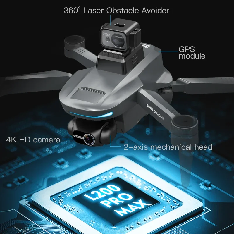 L200 PRO MAX Drone 4K 2-Axis P - Drone Gps Rc Tt36 reseña y precio