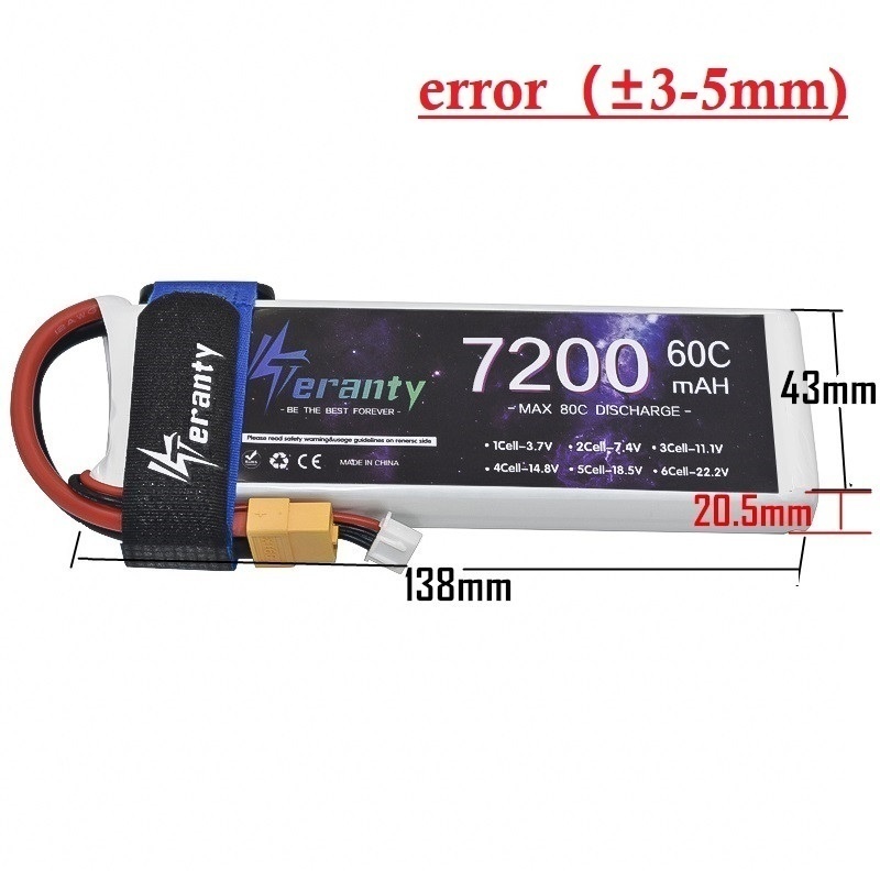 Upgrade 2S 7.4V 7200mAh 60C 6S - Rc Drift Car Kit reseña y precio