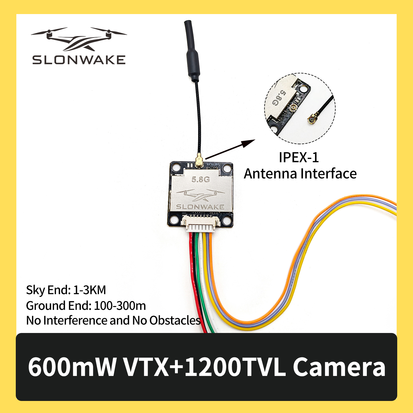 SLONWAKE 5.8G 600mW 7-24V FPV  - Drone Rc Airplane reseña y precio