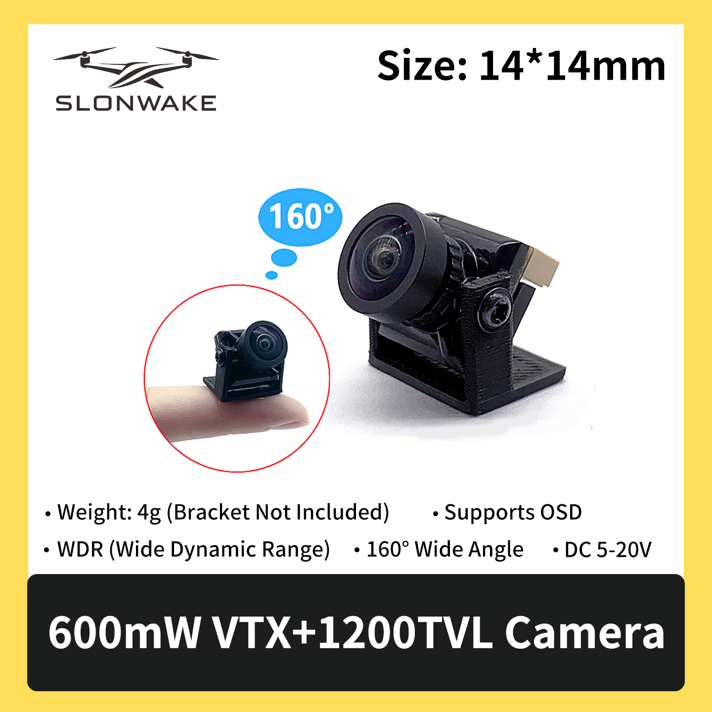 SLONWAKE 5.8G 600mW 7-24V FPV  - Drone Rc Airplane reseña y precio