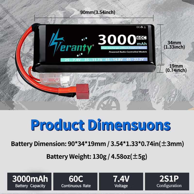 TERANTY 2S 3000mAh Lipo Batter - Drone Rc Leading reseña y precio