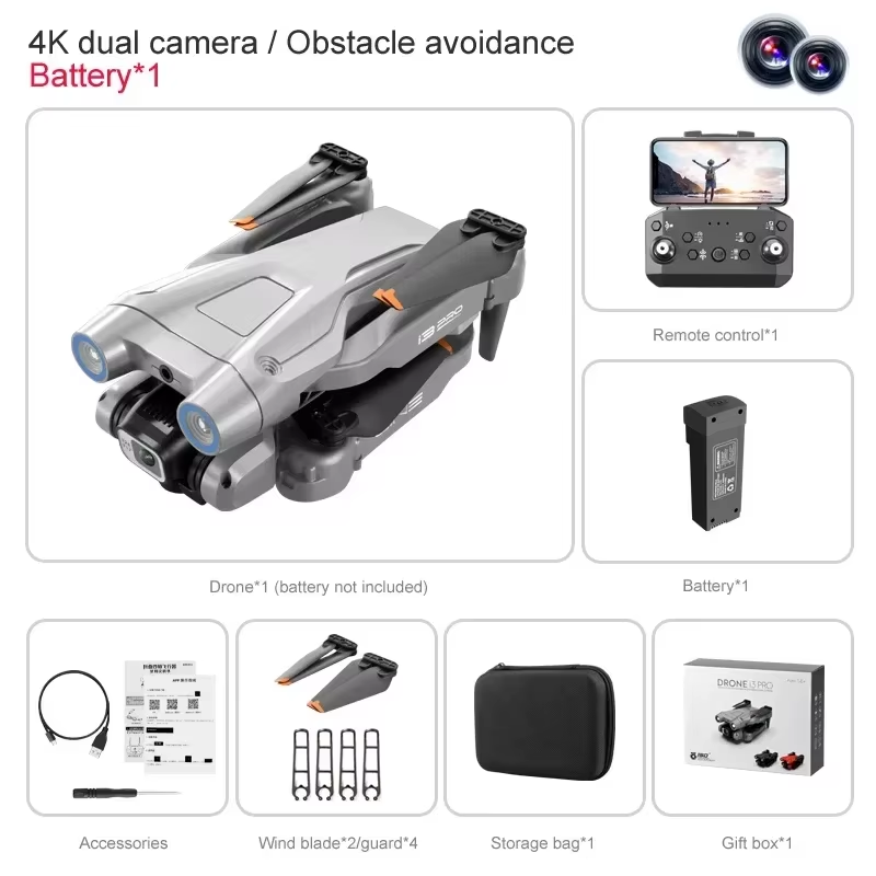 i3 Pro Drone Quadcopter: 4K Du - Drone Smart Rc Foldable reseña y precio
