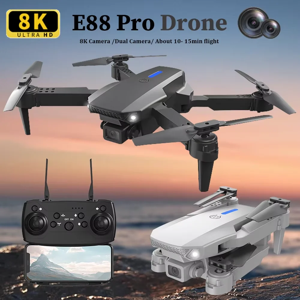 2026 E88 HD 4K RC Drone with W - Drone E88Pro Rc 4K reseña y precio