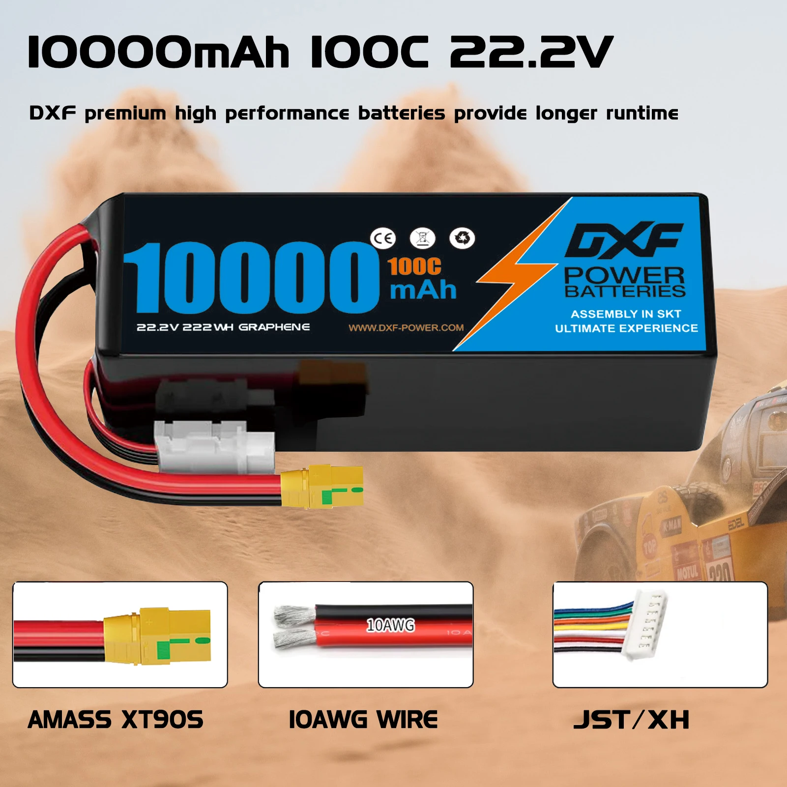 DXF 6S Lipo Battery 10000mAh 2 - Rc Drift Car Kit reseña y precio