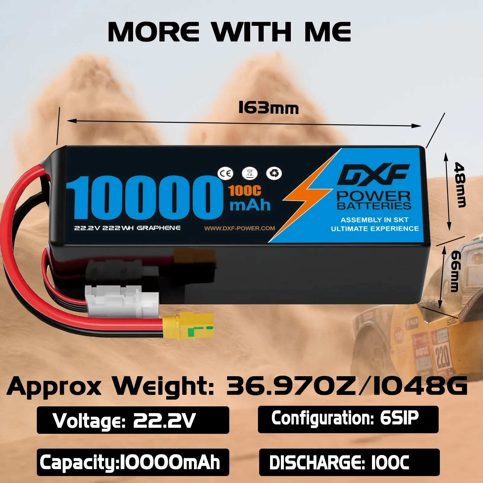 DXF 6S Lipo Battery 10000mAh 2 - Rc Drift Car Kit reseña y precio