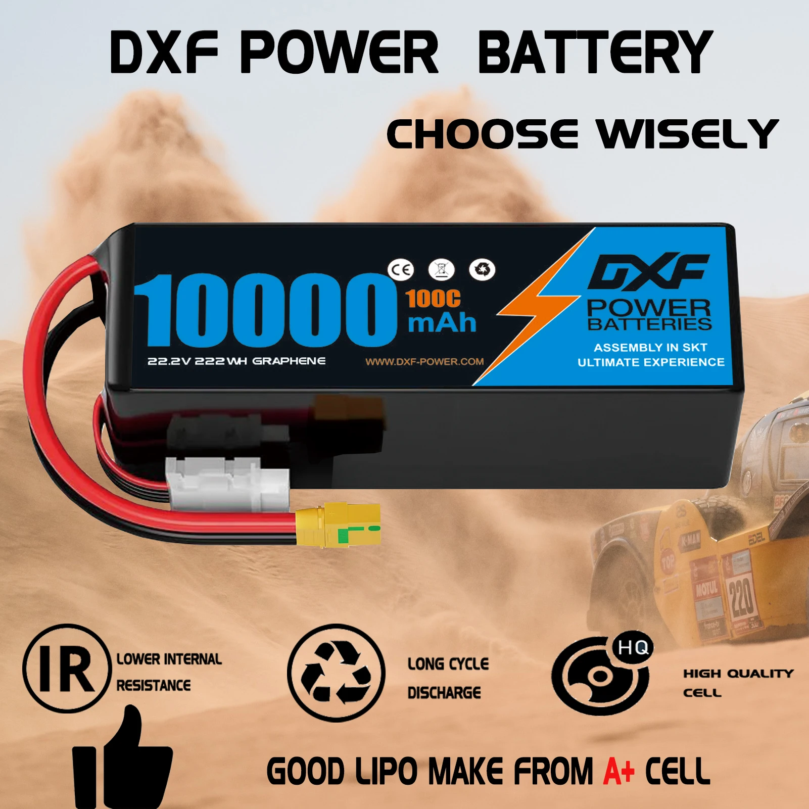 DXF 6S Lipo Battery 10000mAh 2 - Rc Drift Car Kit reseña y precio