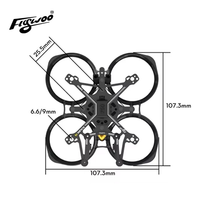 Flywoo Flylens 75 Frame Kit 1. - Quadcopter Frame reseña y precio