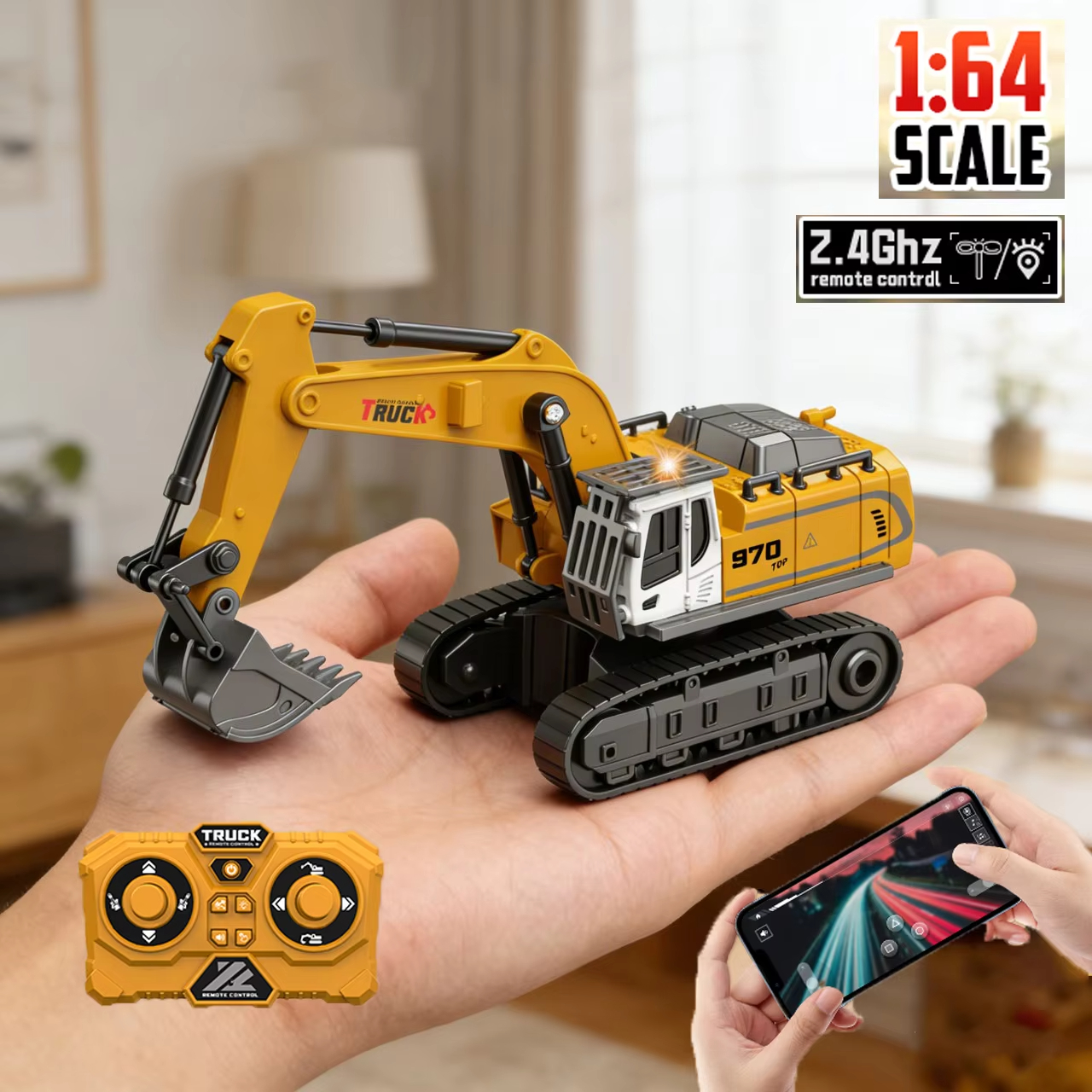 1/64 Mini RC Excavator Crawler - Rc Drift Car Kit reseña y precio