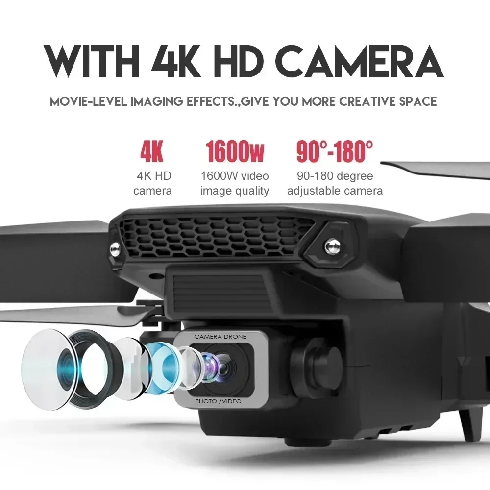 E88 Pro WIFI FPV Drone Wide An - Drone E88Pro Rc 4K reseña y precio