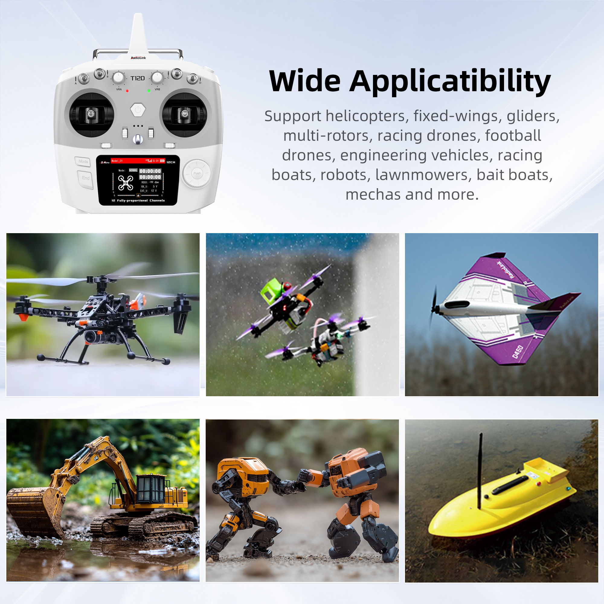 Radiolink T12D ELRS 12 Channel - Drone Rc Transmitter And Receiver reseña y precio