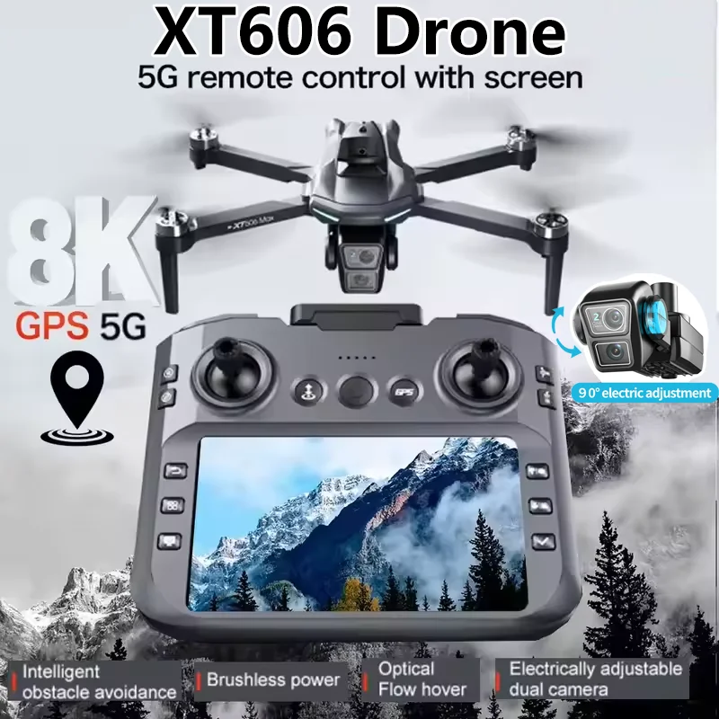 XT606 Foldable Drone 4K Dual C - Drone Rc S156 reseña y precio