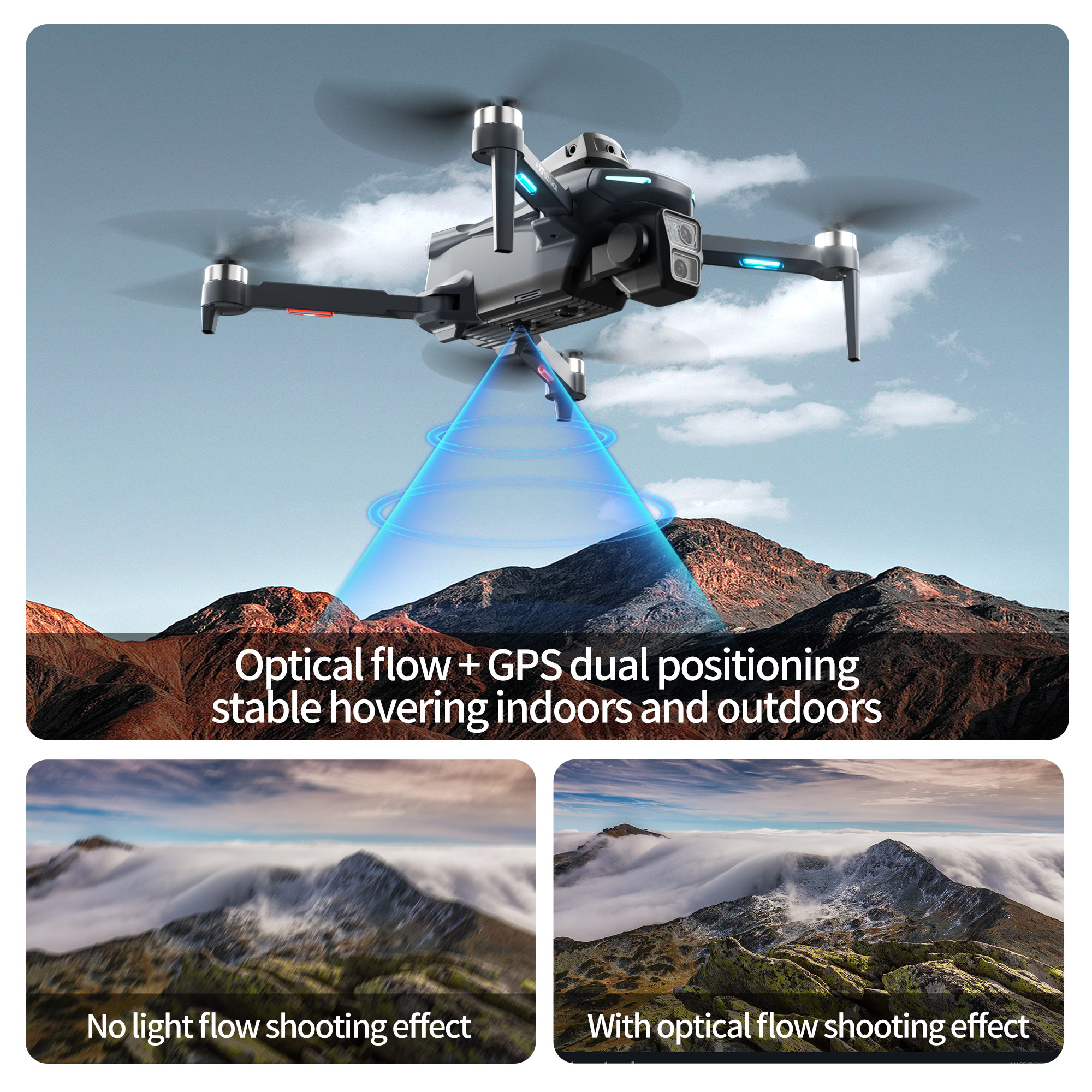 XT606 Foldable Drone 4K Dual C - Drone Rc S156 reseña y precio