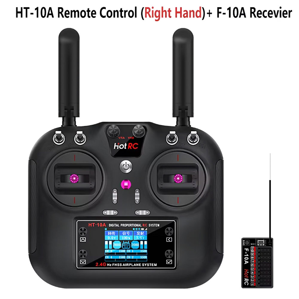 Hotrc HT-10A 2.4G 10CH Transmi - Drone Rc Transmitter And Receiver reseña y precio