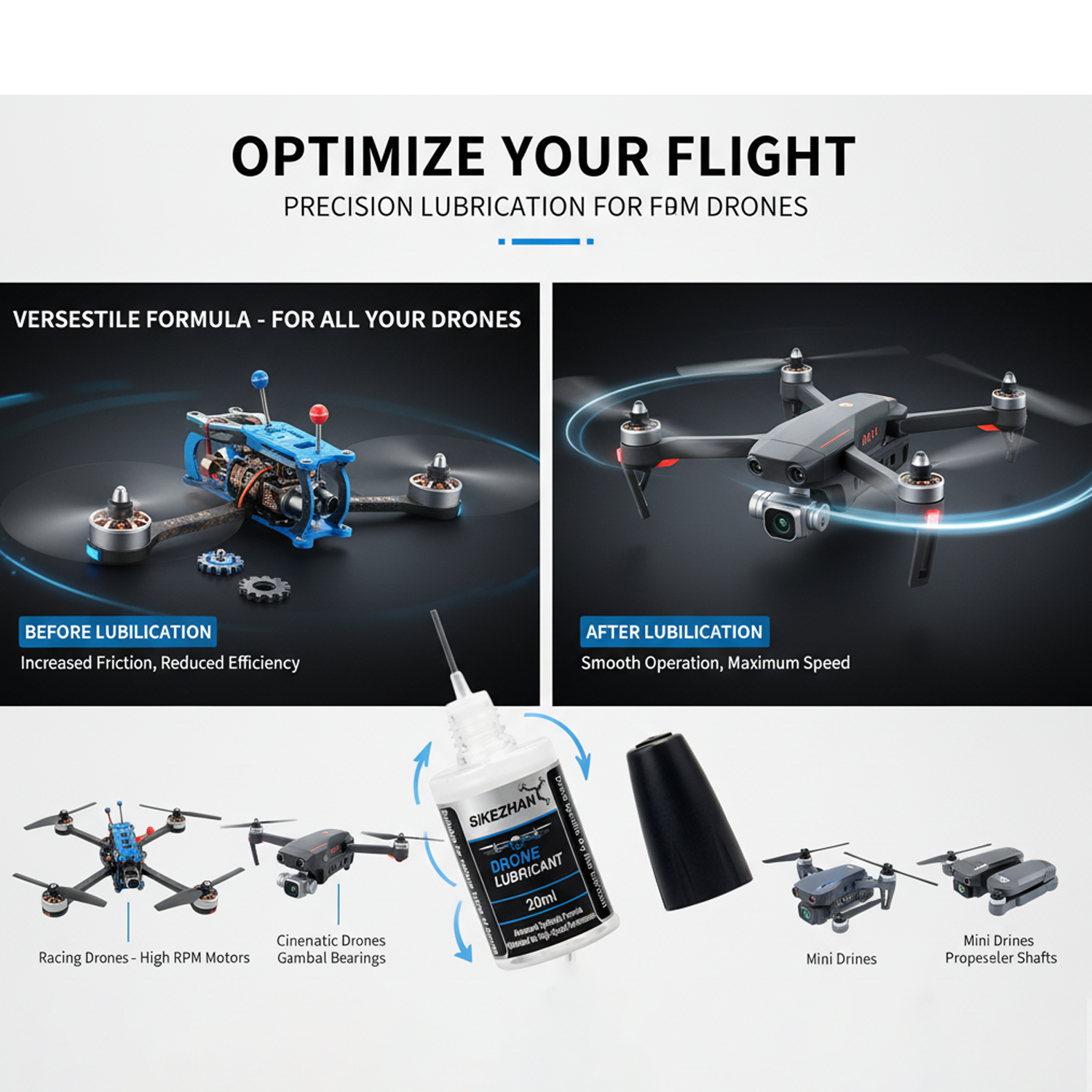 Micro Drone Motor Bearing Lubr - Rc Motor Drone reseña y precio
