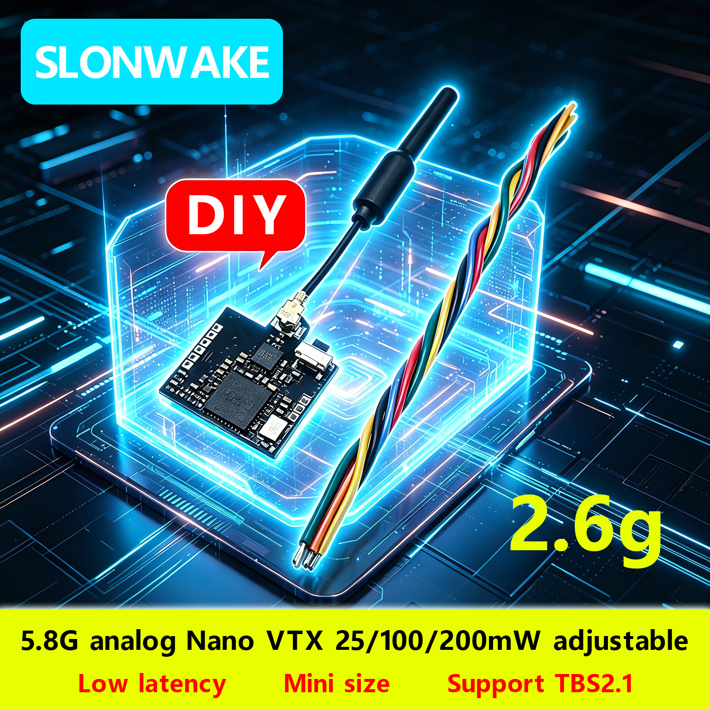 SLONWAKE Nano 5.8G 48CH 200mW  - Drone Rc Airplane reseña y precio