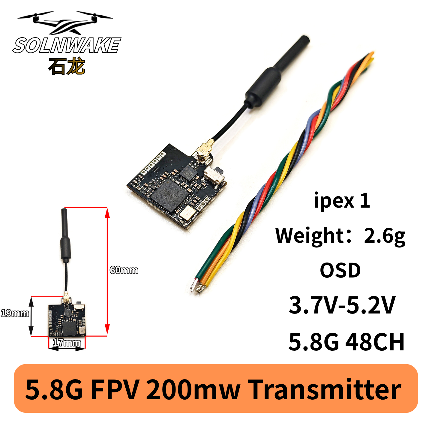 SLONWAKE Nano 5.8G 48CH 200mW  - Drone Rc Airplane reseña y precio