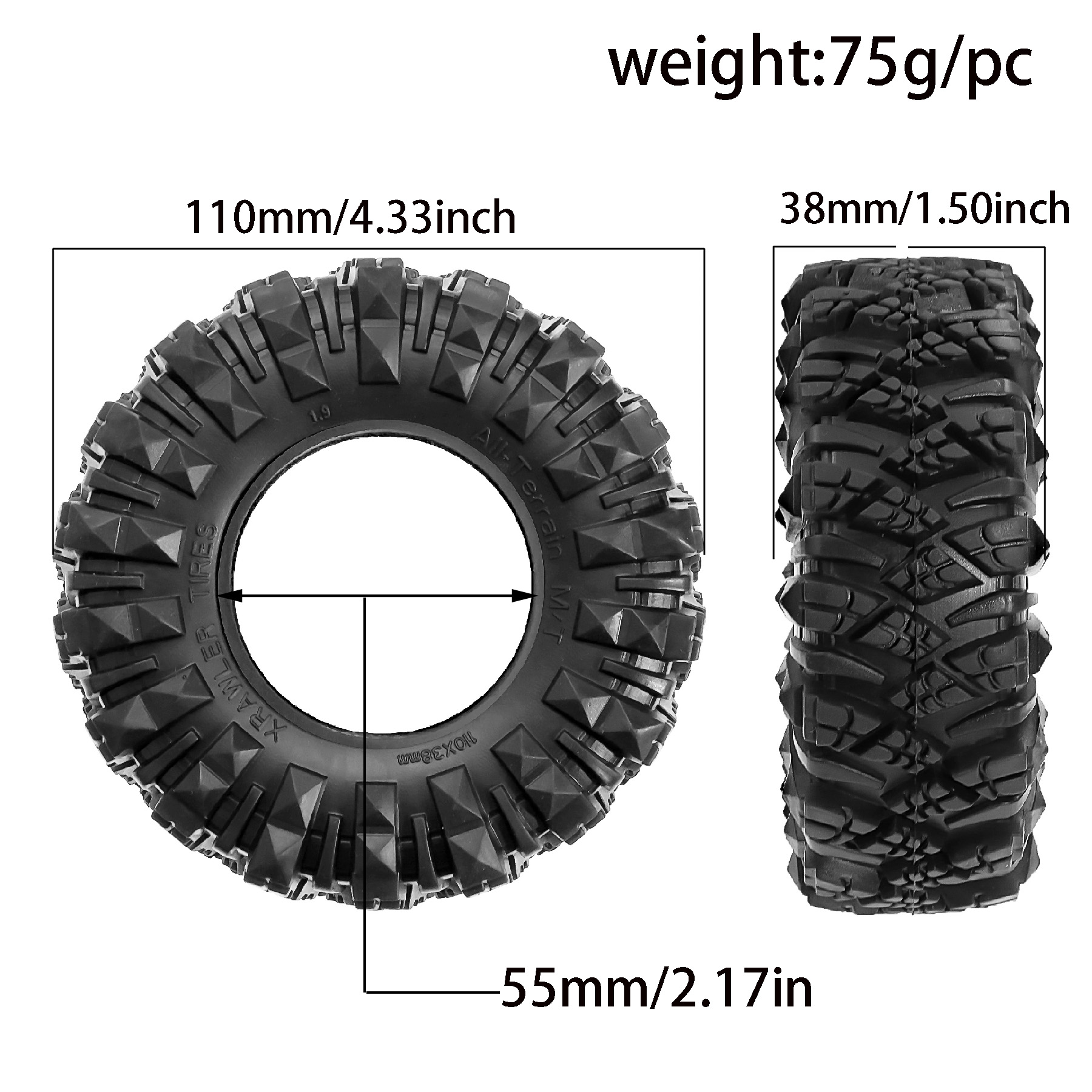 4Pcs 1.9 Inch Rubber Rock Craw - Rc Rock Crawler reseña y precio
