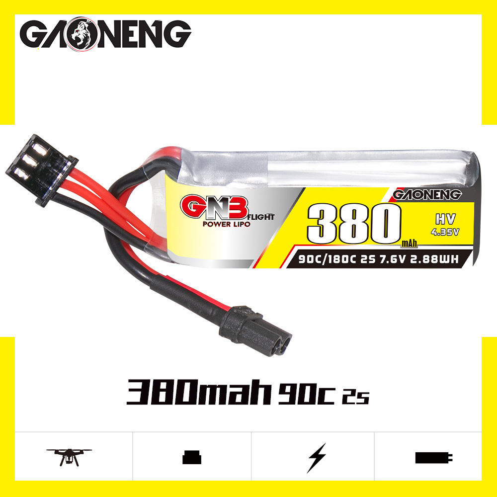 GNB 2S 7.6V 380mAh 90C/180C Li - Drone Carrera Rc reseña y precio