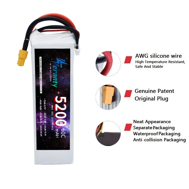 TERANTY  3S  5200MAH 60C batte - Drone Avion Rc reseña y precio