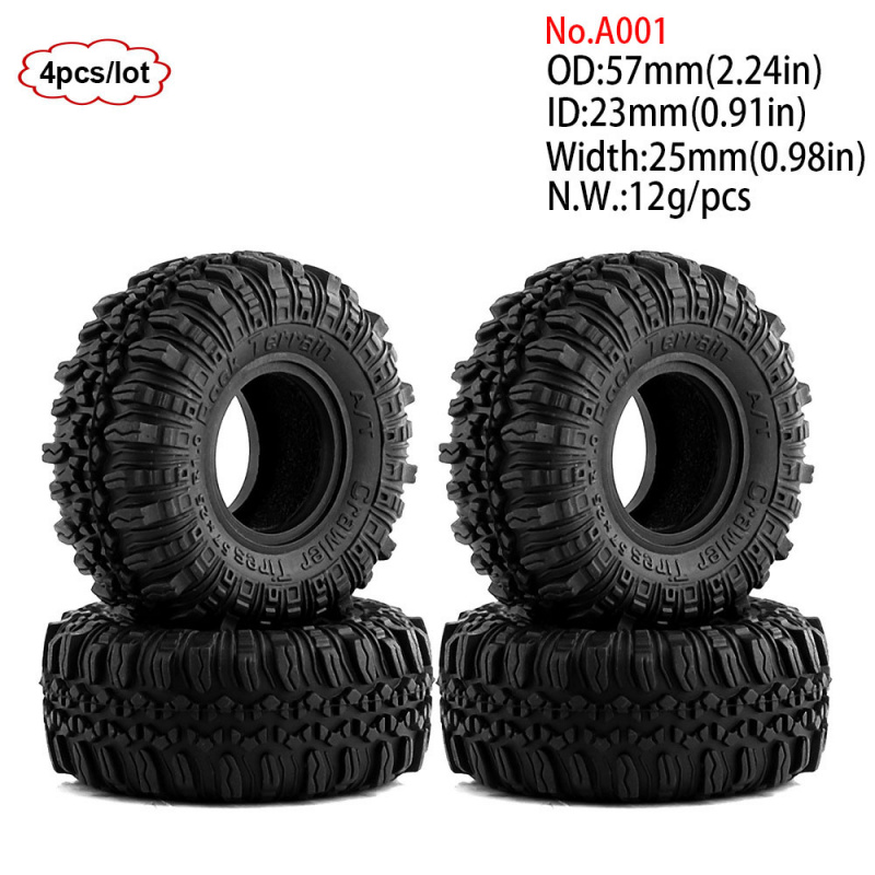 4PCS 1.0inch 57-67mm RC Crawle - Rc Rock Crawler reseña y precio