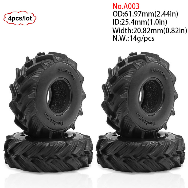 4PCS 1.0inch 57-67mm RC Crawle - Rc Rock Crawler reseña y precio