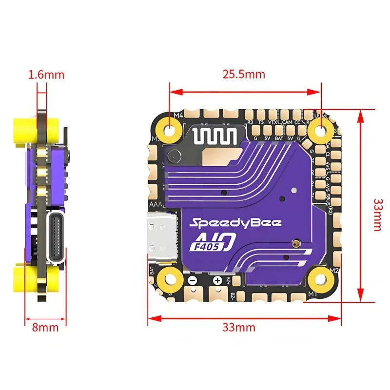 SpeedyBee F405 AIO Flight Cont - Drone Rc Flight Controller reseña y precio