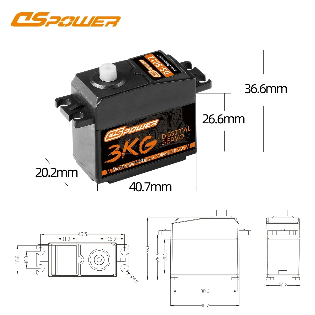 DSpower 3KG Plastic Gear Water - Drone Rc Jet reseña y precio