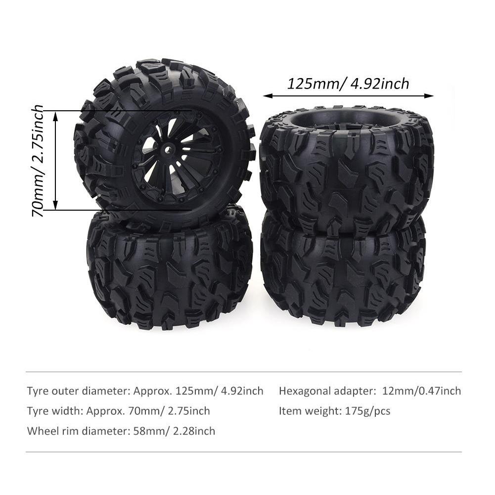 ZD Racing 4PCS 125MM 1/10 Mons - Rc Rock Crawler reseña y precio