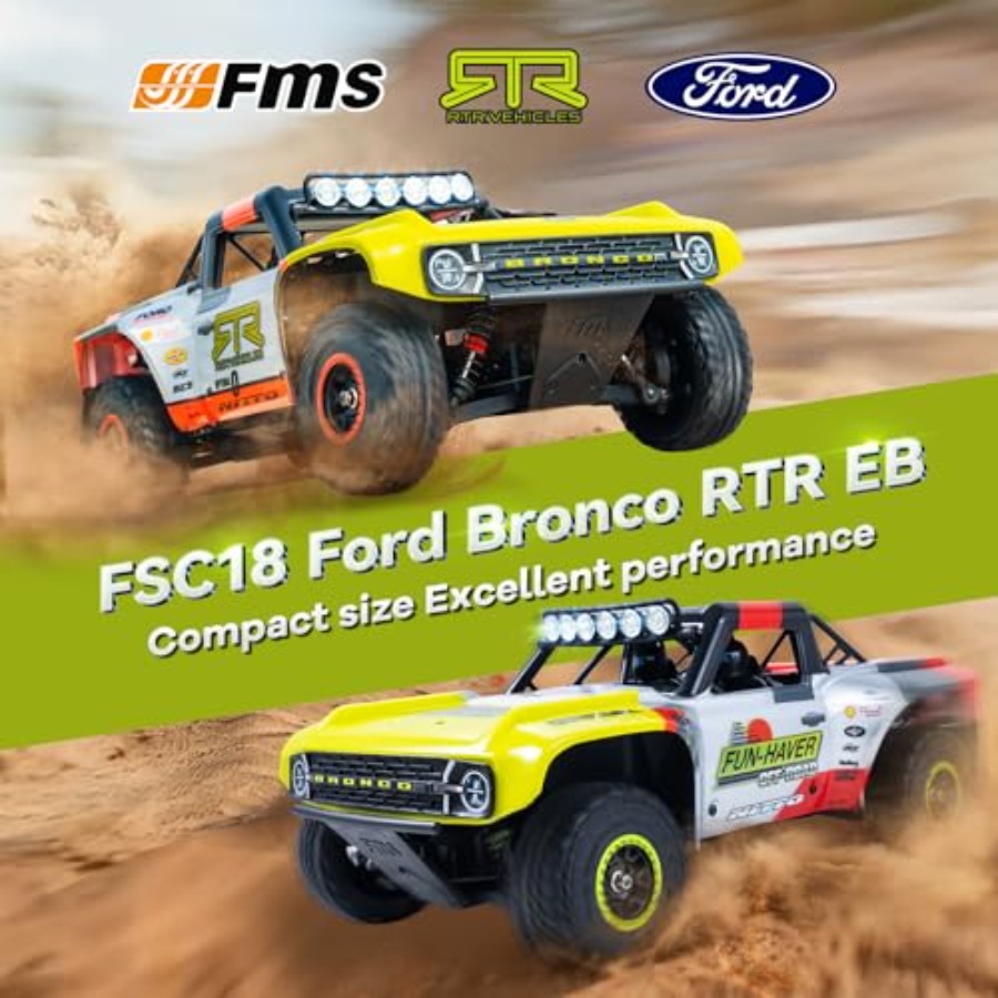 FMS 1/18 FSC18 Ford Bronco RTR - Rc Drift Car Kit reseña y precio