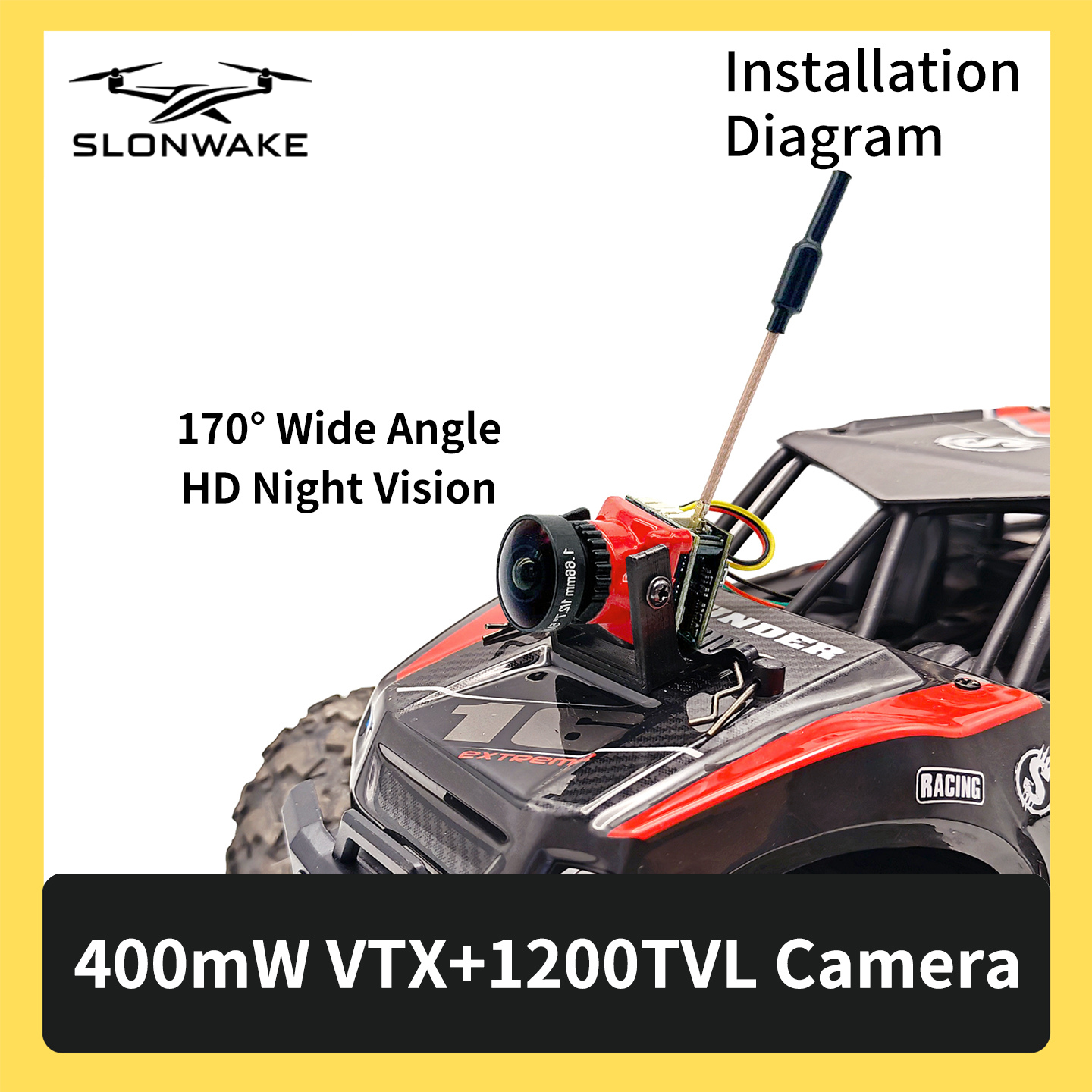 SLONWAKE 5.8G 48CH FPV 400mw V - Drone Rc Airplane reseña y precio