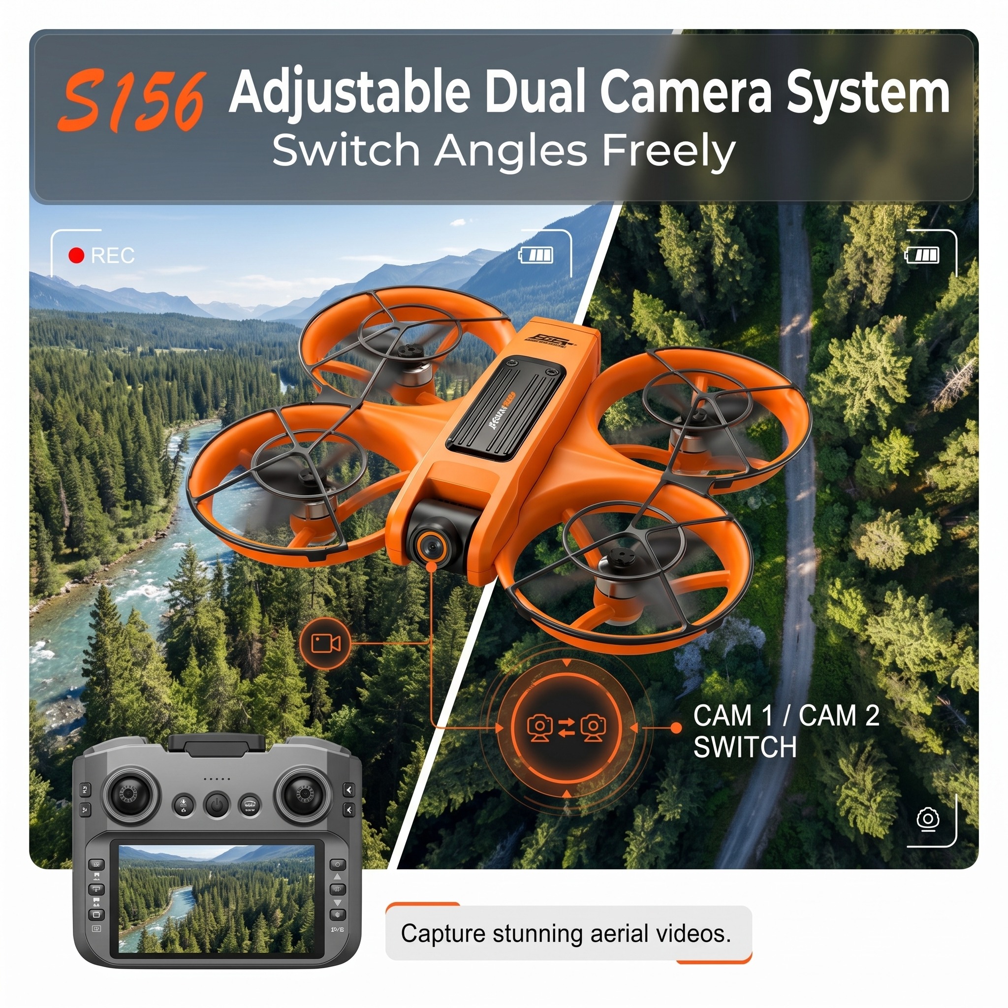 S156 GPS Drone with 8K HD Dual - Drone Rc S156 reseña y precio