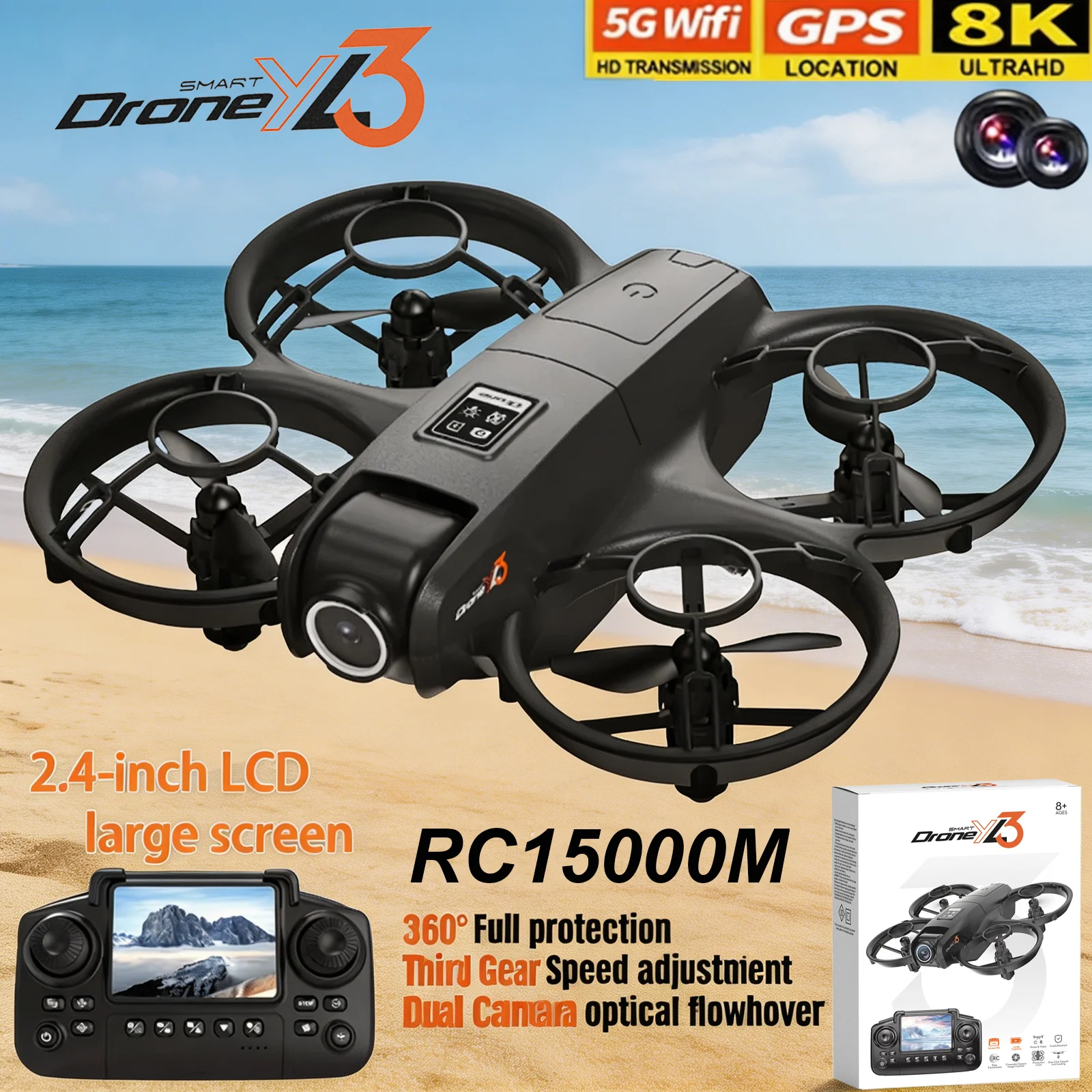 New YL3 RC Drone 8K 1080P Wide - Drone Gps Rc Tt36 reseña y precio