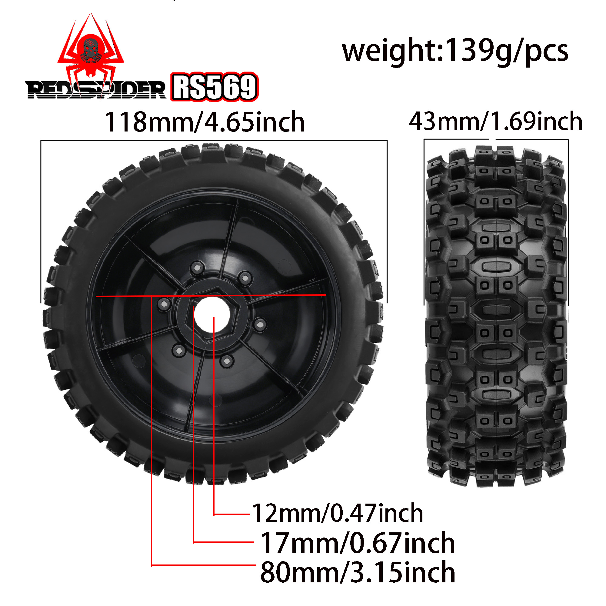 RED SPIDER 4Pcs 1/8 RC Off-Roa - Rc Drift Car Kit reseña y precio