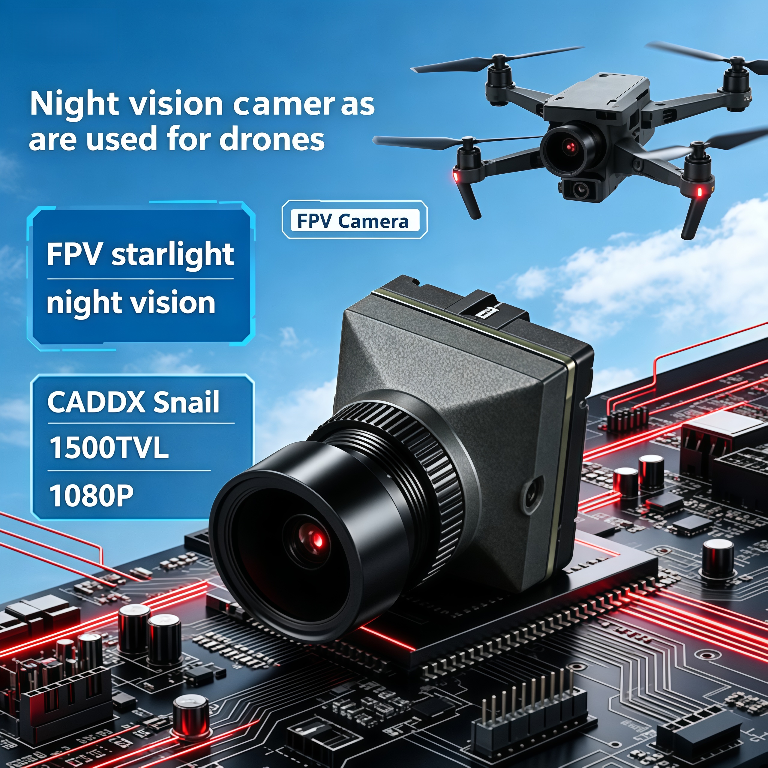1500TVL HD CADDX Snail FPV Cam - Rc Drone Uav reseña y precio