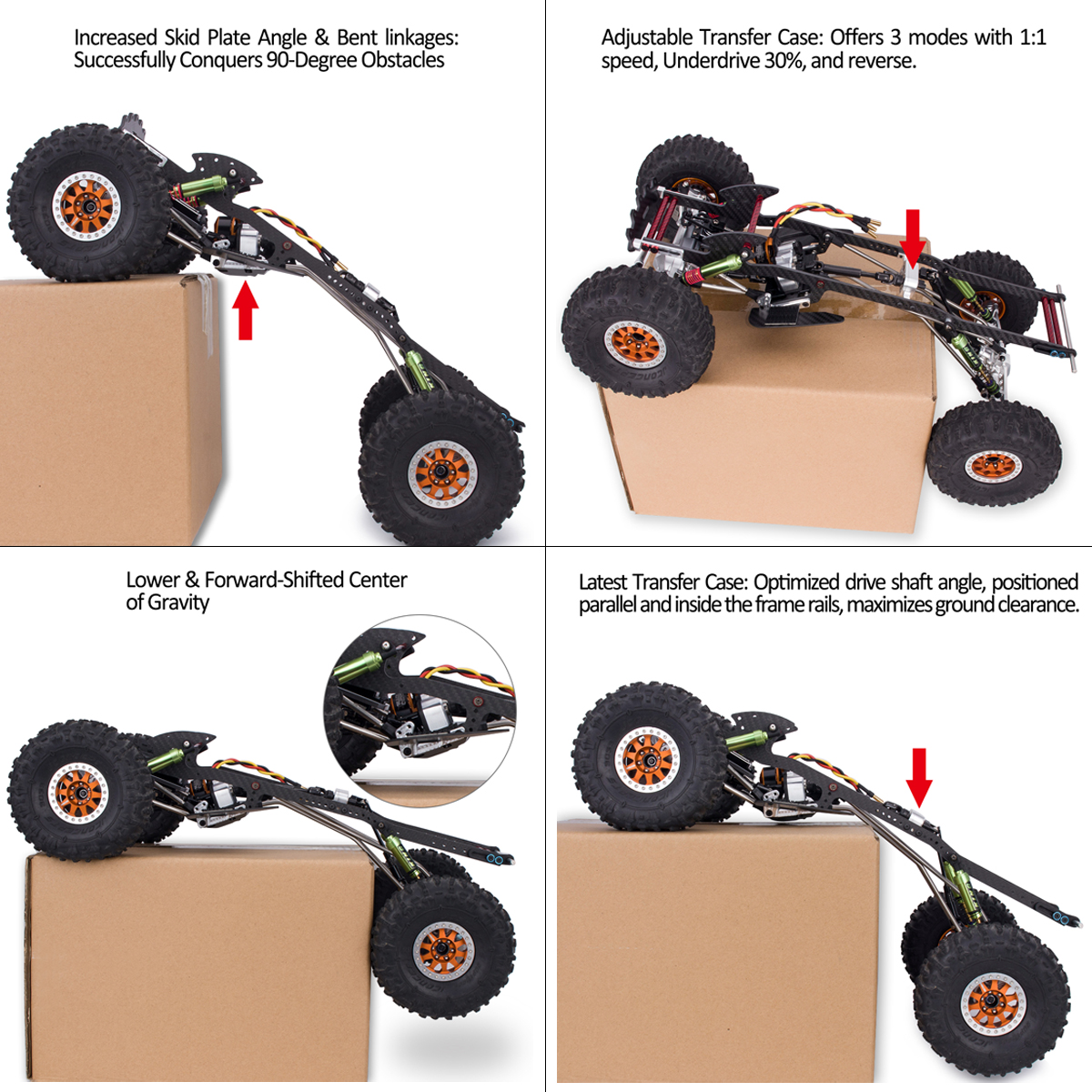 Carbon Fiber LCG Chassis Kit w - Rc Rock Crawler reseña y precio