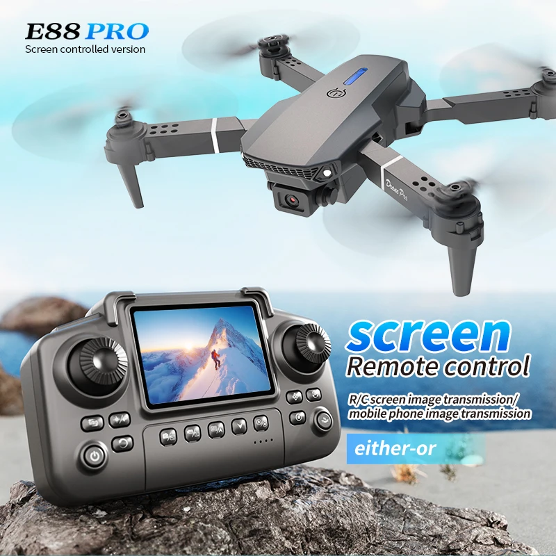 E88 PRO Drone with screen 4K H - Drone E88Pro Rc 4K reseña y precio
