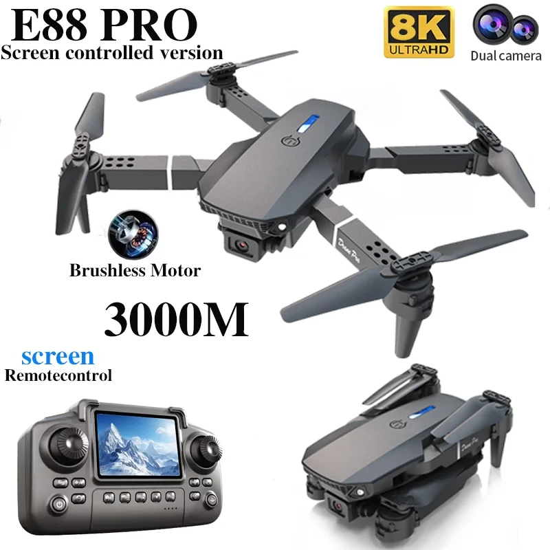 E88 PRO Drone with screen 4K H - Drone E88Pro Rc 4K reseña y precio